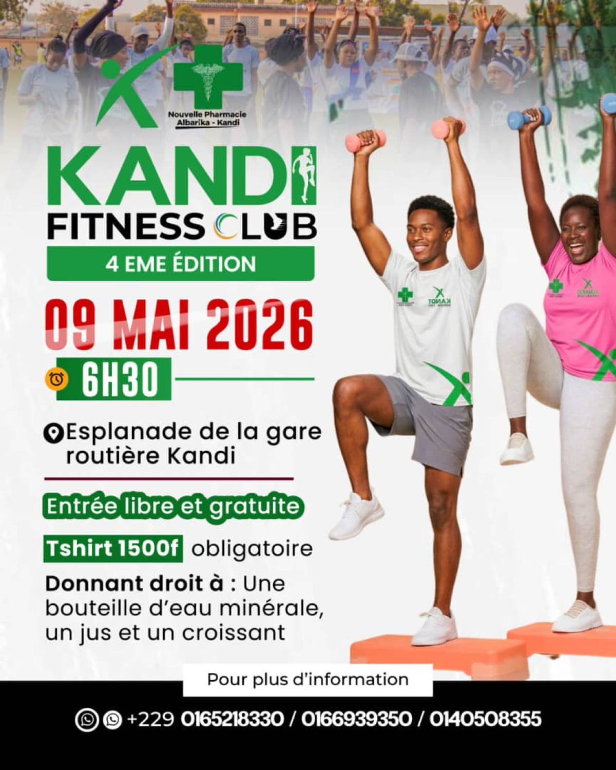 Kandi Fitness club: pour la santé et le bien-être: rendez-vous le 09 mai prochain