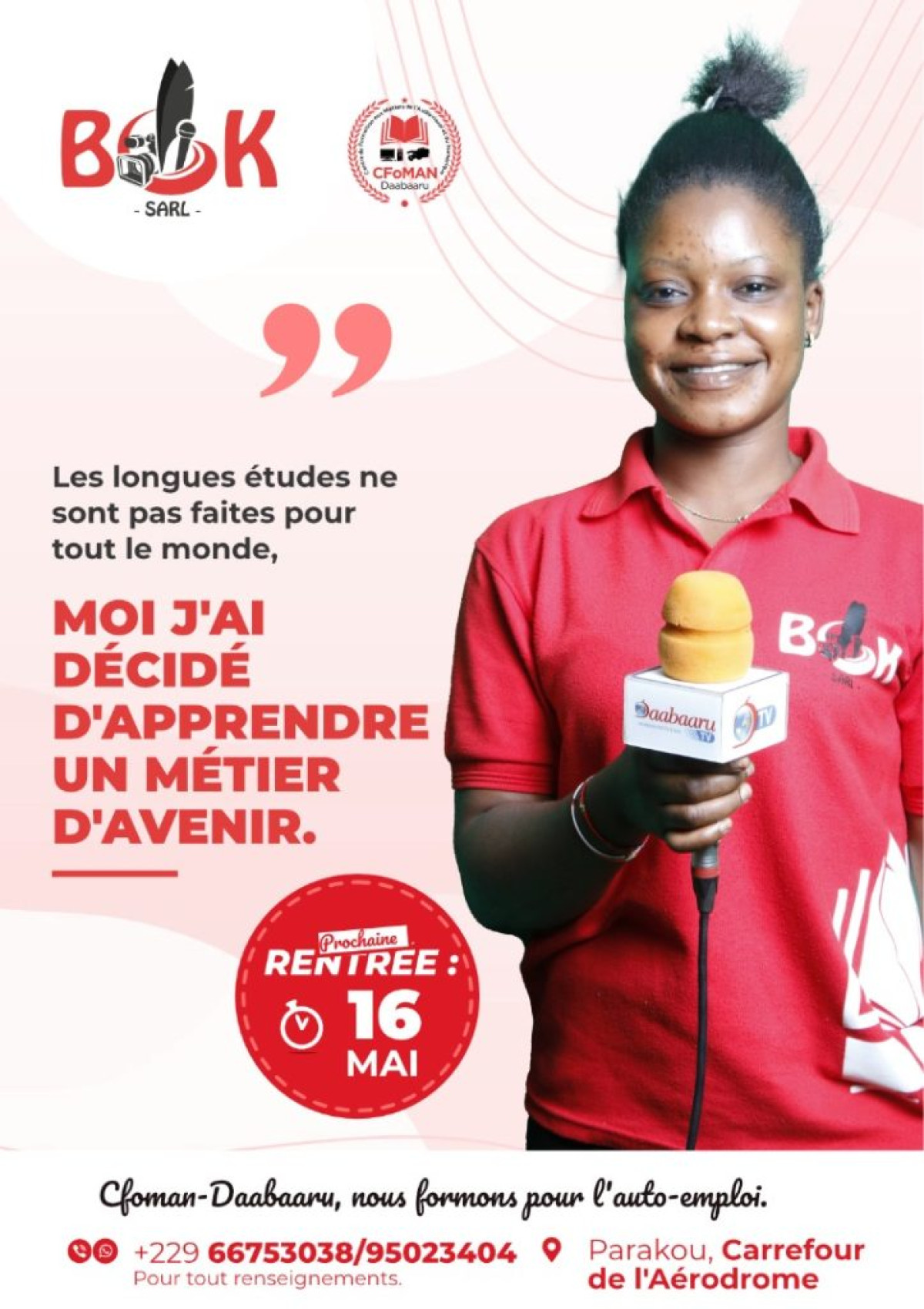 FORMATION DES JEUNES POUR L&rsquo;ENTREPRENEURIAT : « Moi, j&rsquo;ai décidé d&rsquo;apprendre un métier d&rsquo;avenir », martèle Gniré Massara du Cfoman-Daabaaru