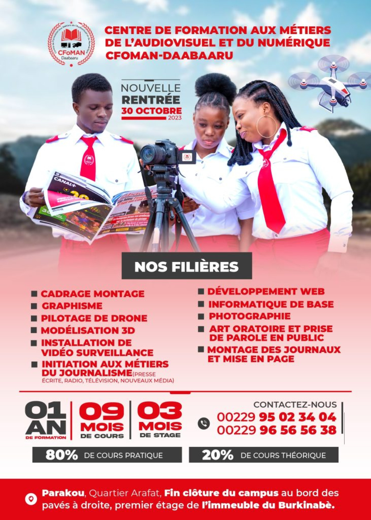 FORMATION AUX MÉTIERS DU NUMÉRIQUE ET DE L’AUDIOVISUEL : Les étudiants du Cfoman-Daabaaru démarrent les cours ce jour