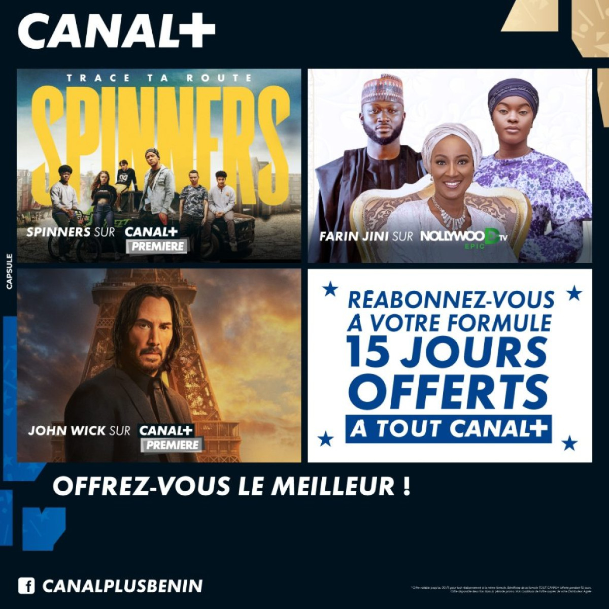 PROMOTION DE FIN D’ANNÉE : Trois bonnes nouvelles pour les abonnés de Canal + Bénin