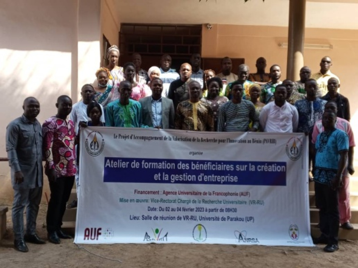 DÉMARRAGE EFFECTIF DES ACTIVITÉS DU PROJET PAVRIB À L’UNIVERSITÉ DE PARAKOU : 30 jeunes en formation sur la création et gestion d’entreprise
