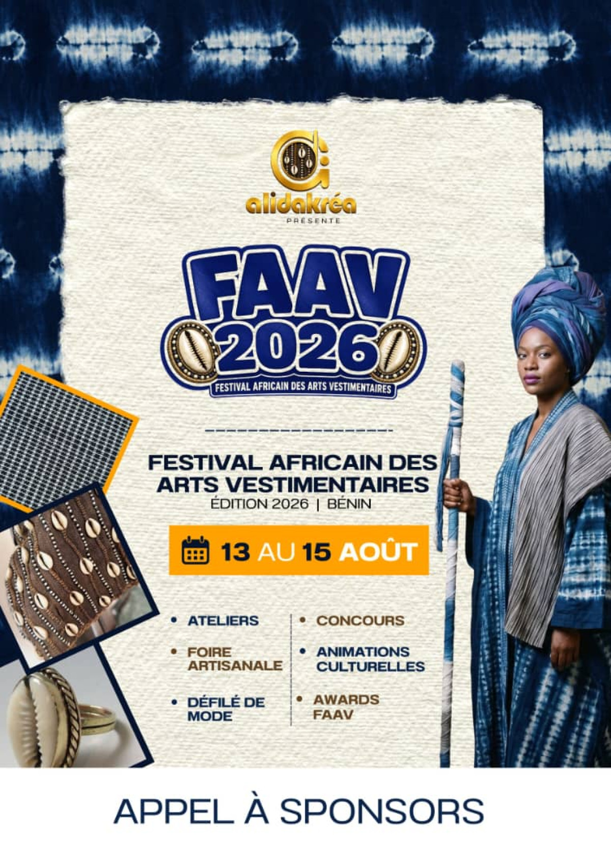 Festival Africain des arts vestimentaires 2026 à Parakou: Alidakréa lance un appel aux sponsors