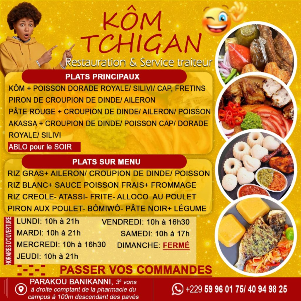 PARAKOU : Dégustez de bons plats au restaurant « Kôm Tchigan »