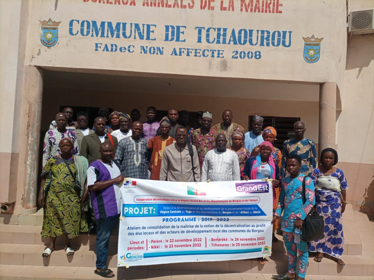 RÉFORME DE LA DÉCENTRALISATION/GRÂCE À LA RÉGION GRAND-EST DE FRANCE : L’Association Gescod et l’Adécob forment les acteurs de développement local de Tchaourou