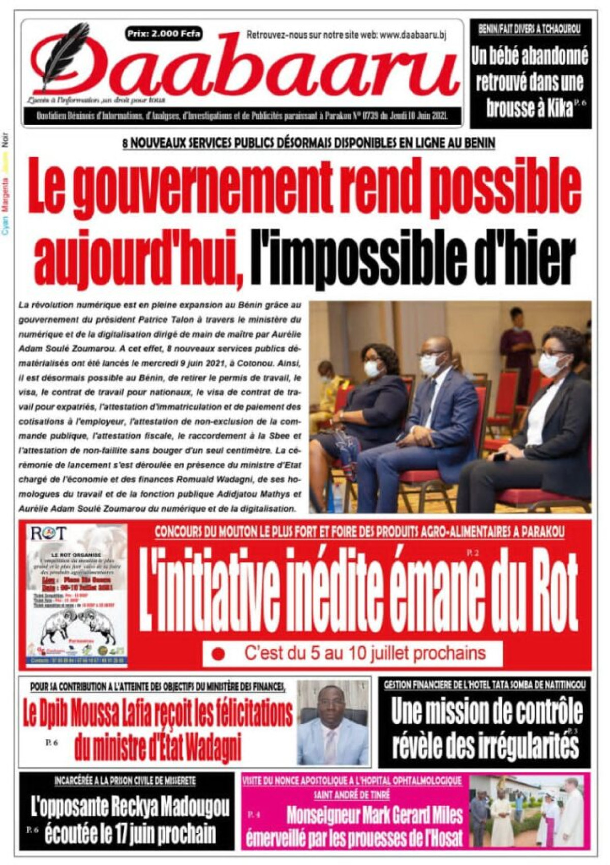 Parution du jeudi 10 juin 2021