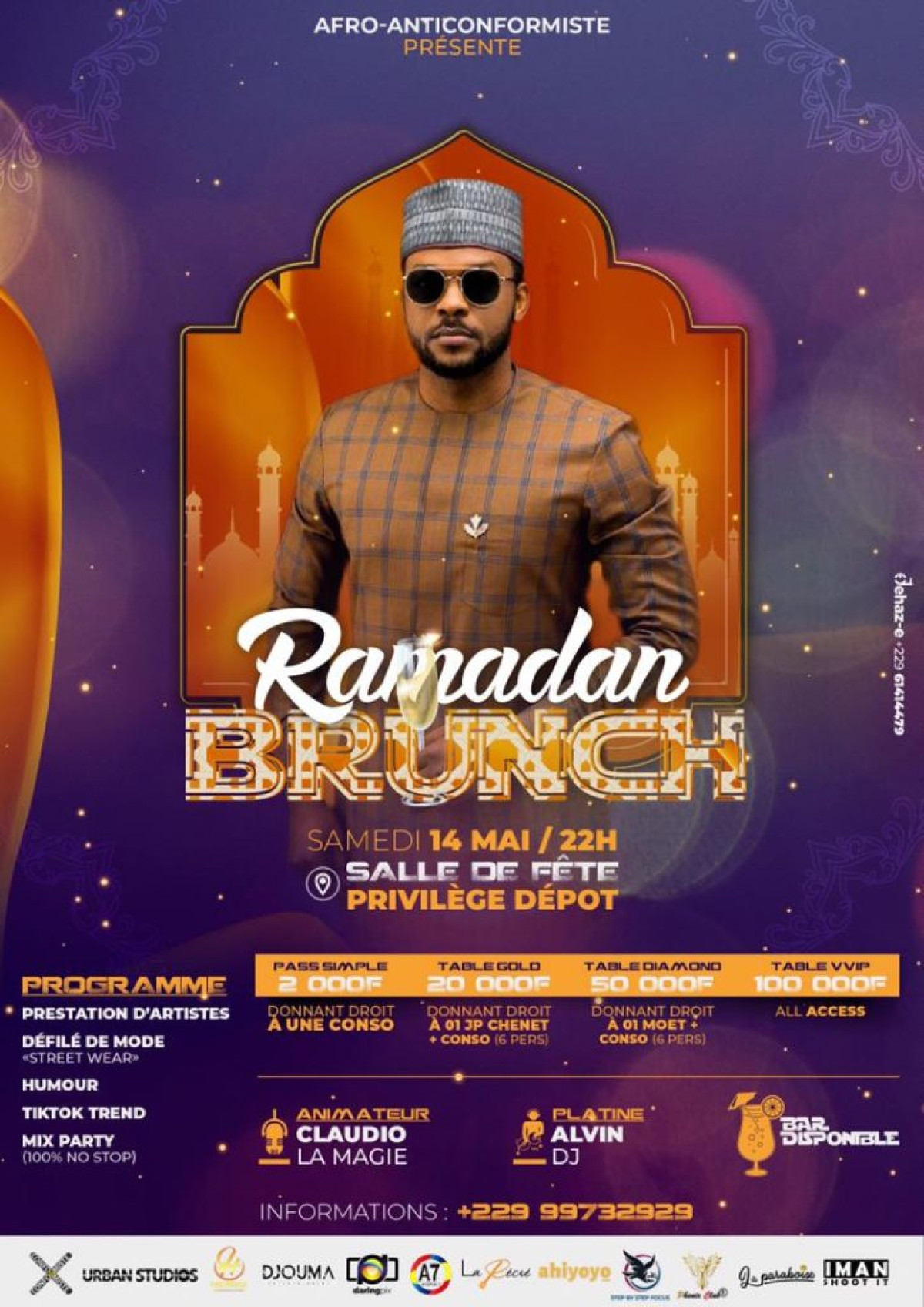 GRANDE SOIRÉE DE SHOW À PARAKOU : L’Afro Anticonformiste présente le « Ramadan Brunch » le 14 mai prochain