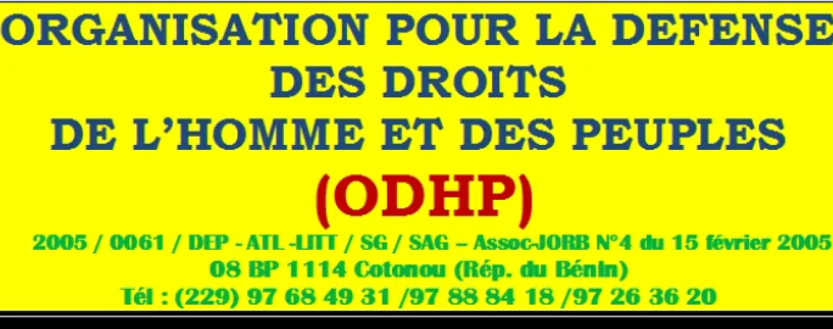 BÉNIN : L’Odhp condamne et exige la libération de Reckya Madougou