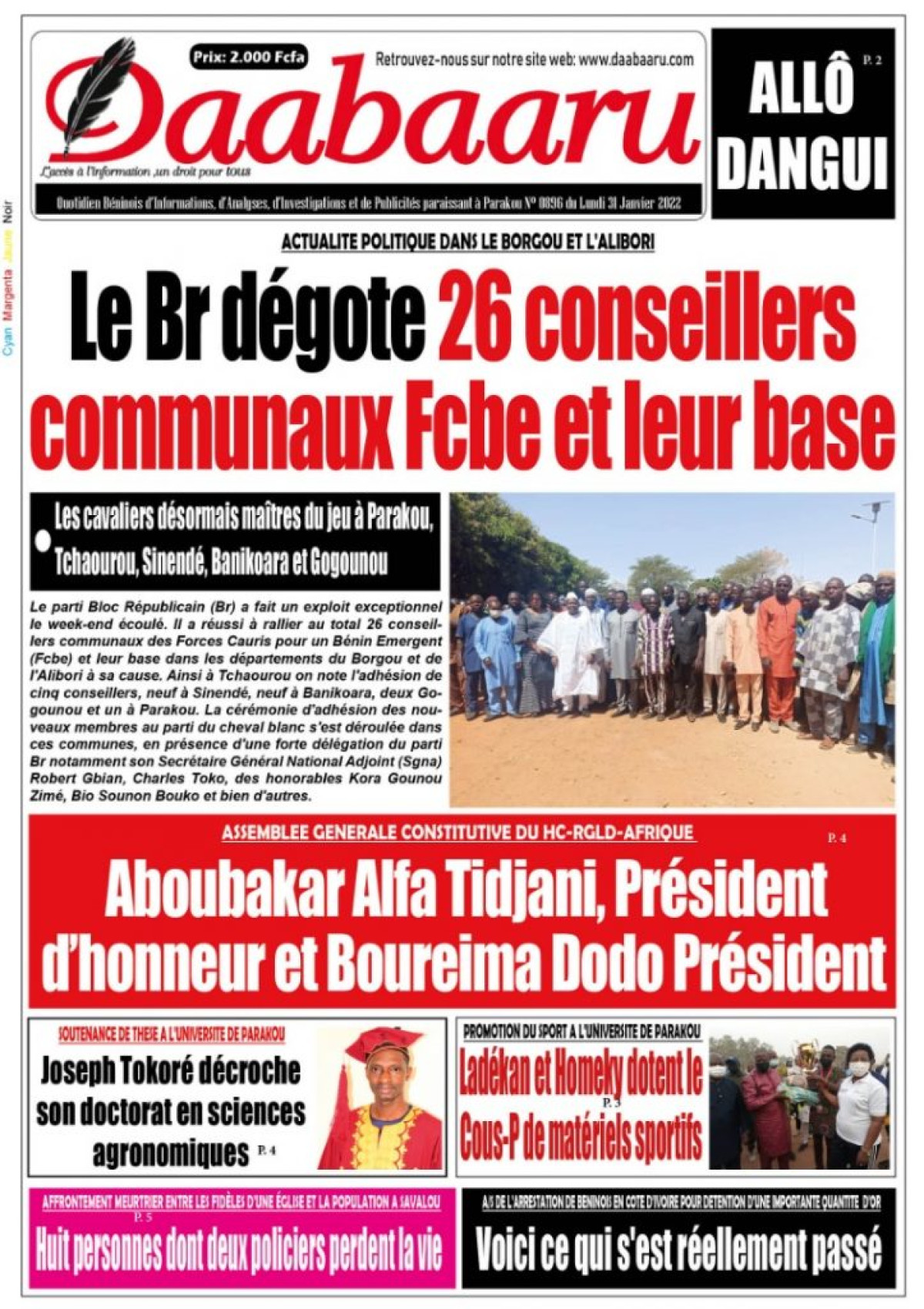 UNE DU LUNDI 31 JANVIER 2022