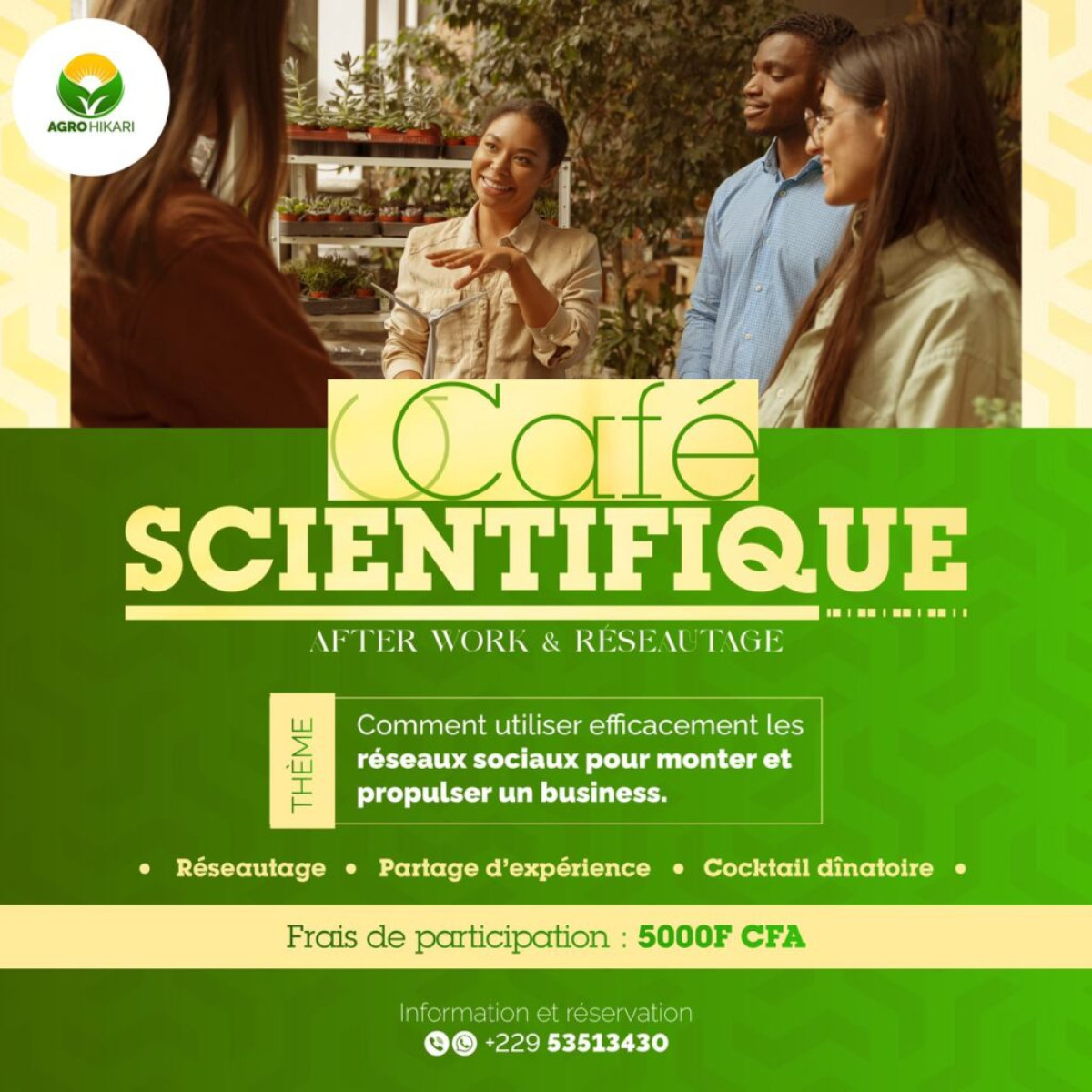 OPPORTUNITÉ À NE PAS RATER À PARAKOU : Agro Hikari organise le 20 juillet un After Work à l’Institut français