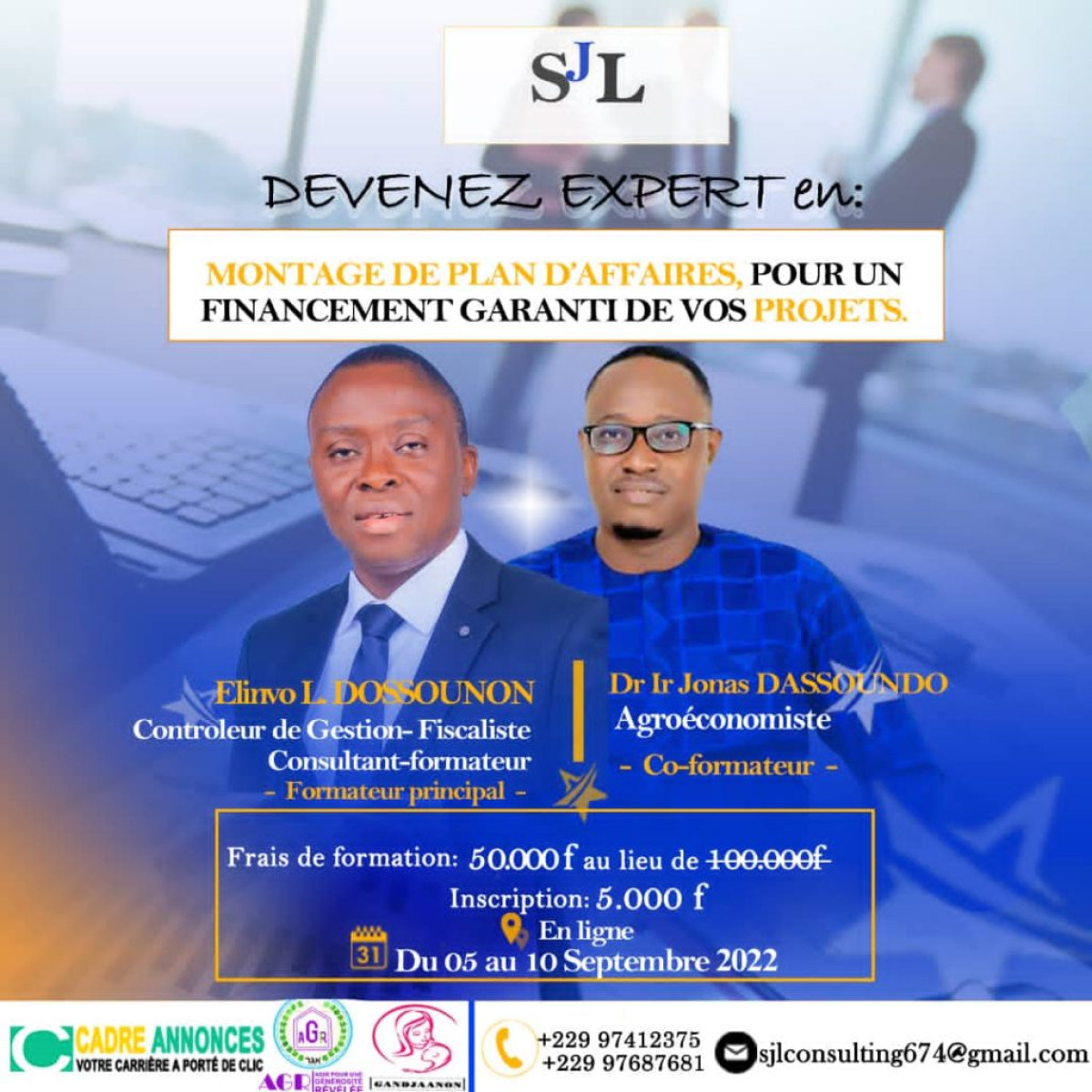 DEVENIR EXPERT EN MONTAGE DE PLAN D&rsquo;AFFAIRE : Le cabinet Sjl consulting lance une formation 100% pratique