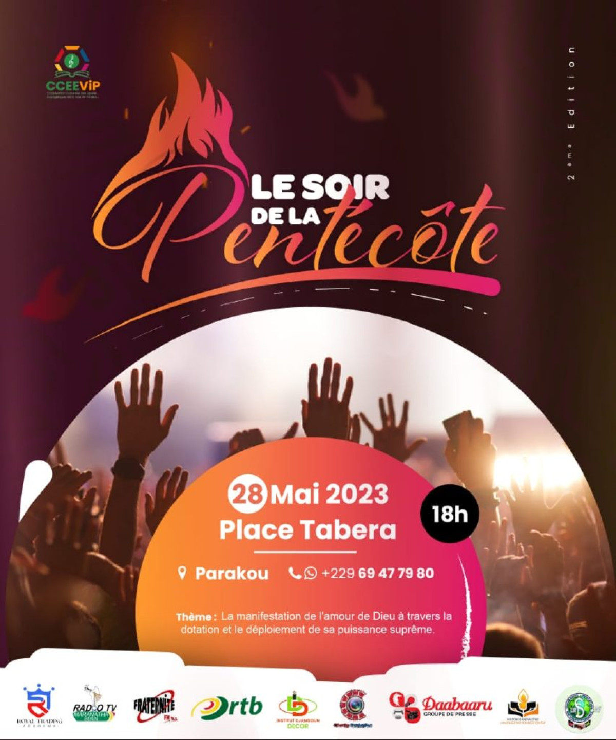 SOIR DE LA PENTECÔTE À PARAKOU : L’événement prévu le 28 mai prochain à la place Tabera