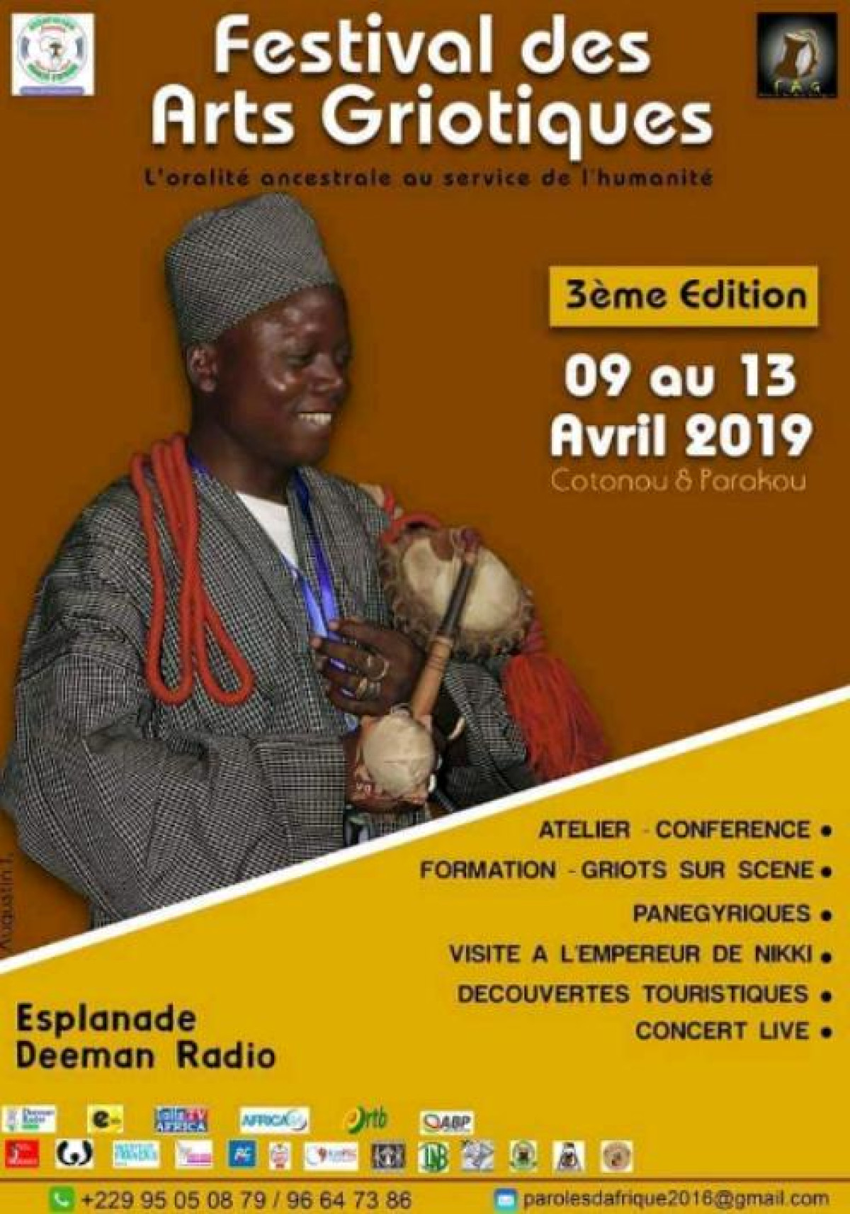 FESTIVAL DES ARTS GRIOTIQUES A PARAKOU : La troisième édition démarre le 09 avril