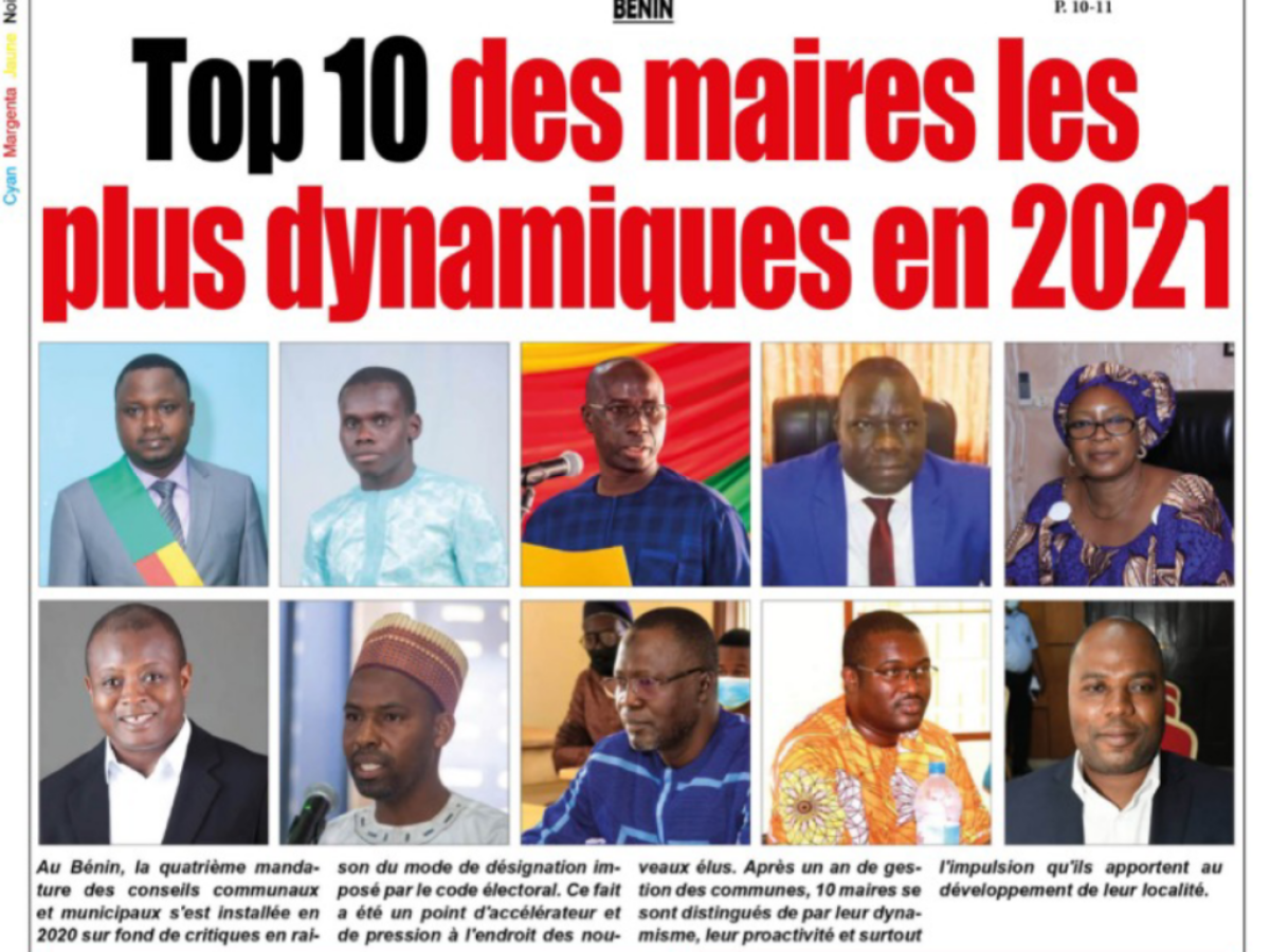 BENIN : Top 10 des maires les plus dynamiques en 2021