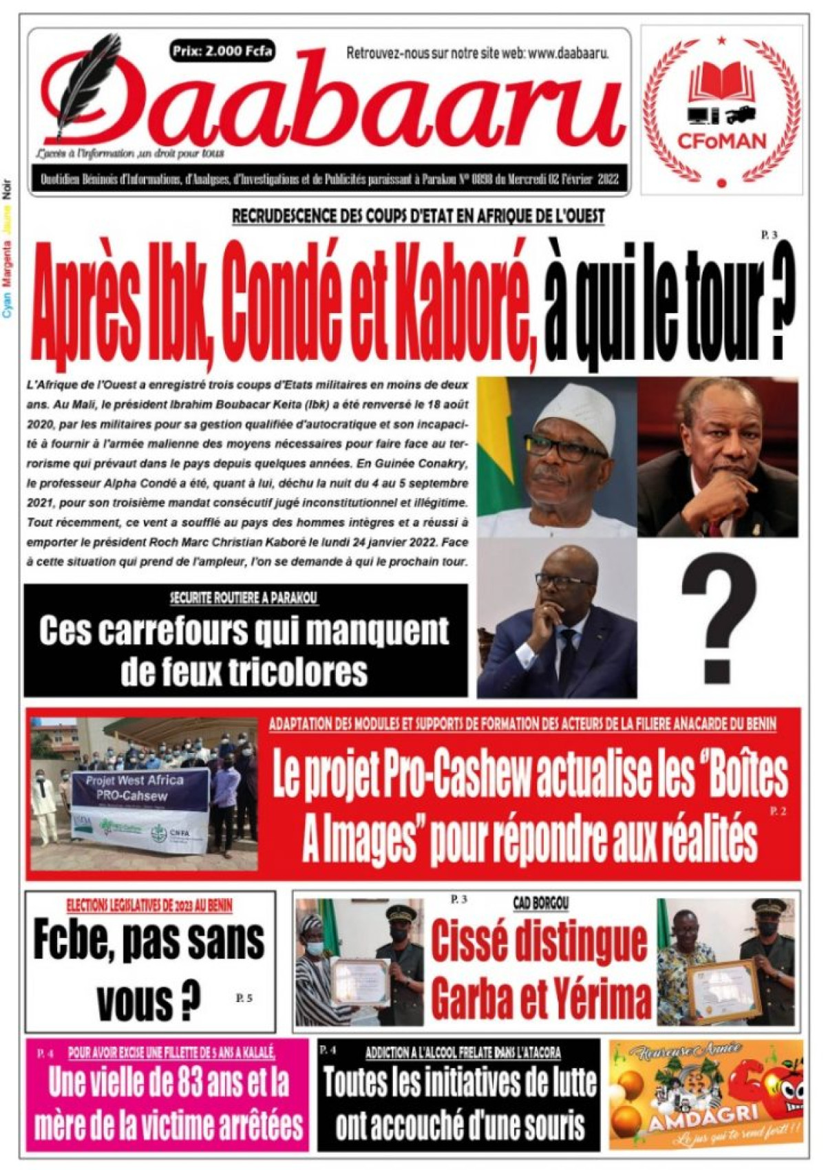 UNE DE CE 2 FEVRIER 2022