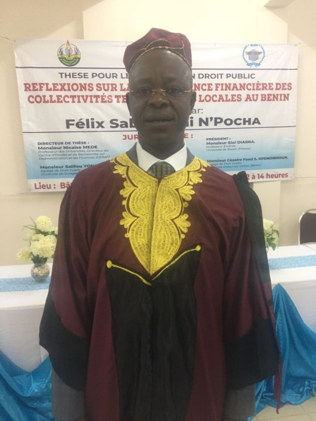 UNIVERSITÉ D&rsquo;ABOMEY-CALAVI : Félix N’Pocha Désormais Docteur en droit public