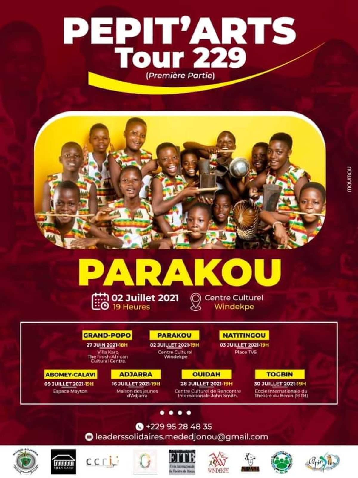 PEPIT’ARTS TOUR 229 : Parakou accueille l’événement ce 2 juillet à l’espace Windékpè