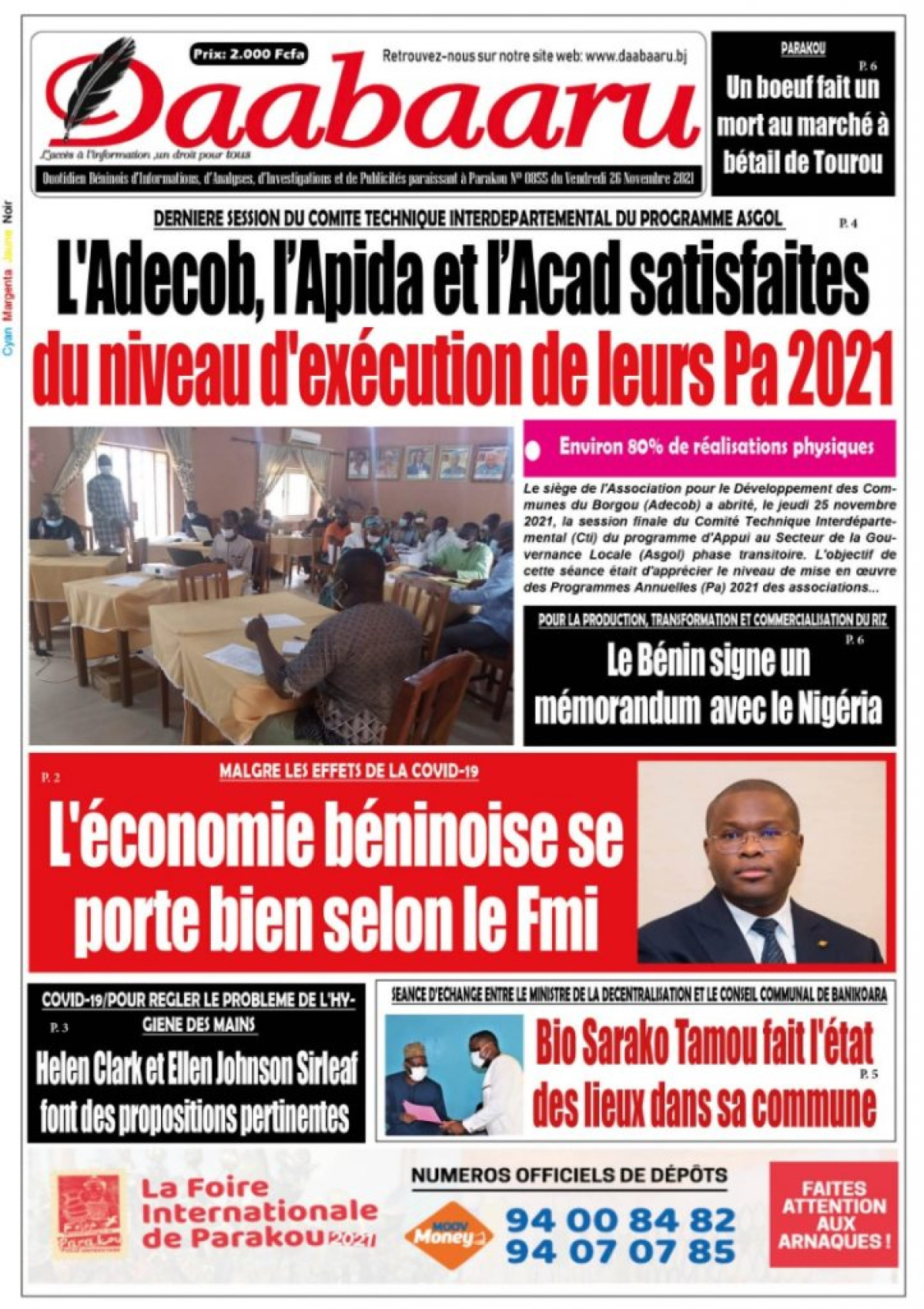 Parution du vendredi 26 novembre 2021