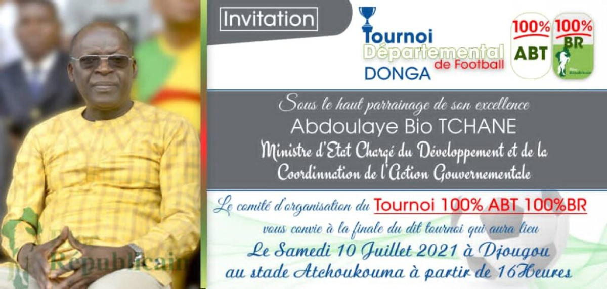 DJOUGOU/TOURNOI 100% ABT 100% BR : La grande finale, se jouera ce Samedi 10 Juillet 2021