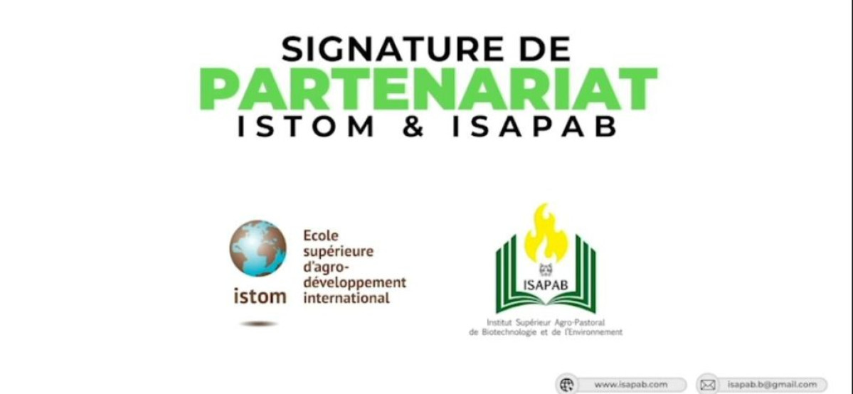 FORMATION DANS LE DOMAINE DE L’AGRICULTURE ET DE L’ENVIRONNEMENT : L’Isapab et l’Istom signent un accord de partenariat