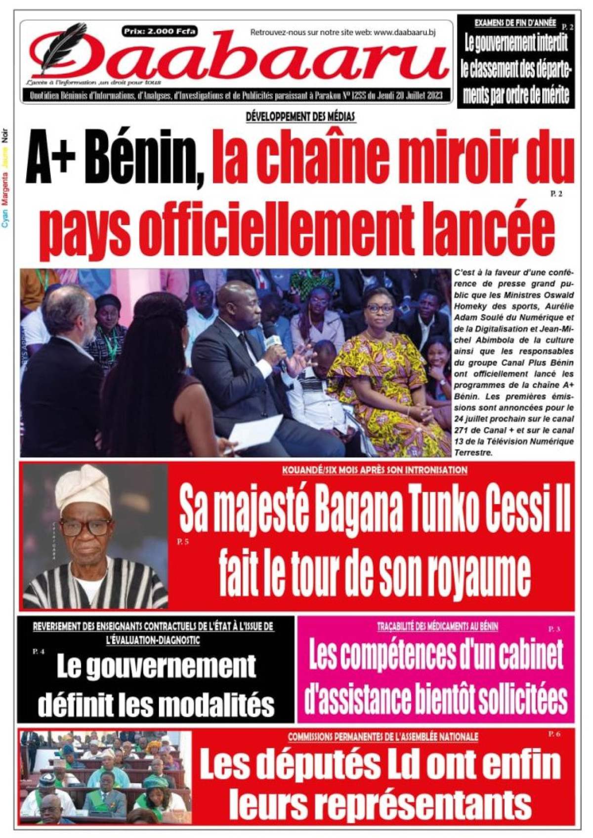 UNE DU JEUDI 20 JUILLET 2023