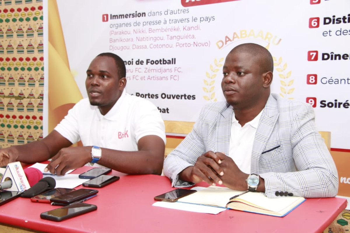 CÉLÉBRATION DE L’AN 5 DU GROUPE DE PRESSE DAABAARU : Un programme alléchant présenté aux professionnels des médias . Au menu, immersion dans des organes de presse, Tournoi de Football, Soirée Komkoman etc