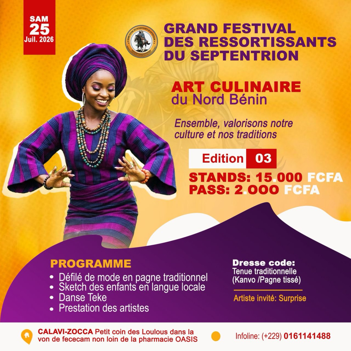 Grand festival des ressortissants du septentrion: l’art culinaire du Nord-Bénin à l’honneur le 25 juillet prochain à Calavi