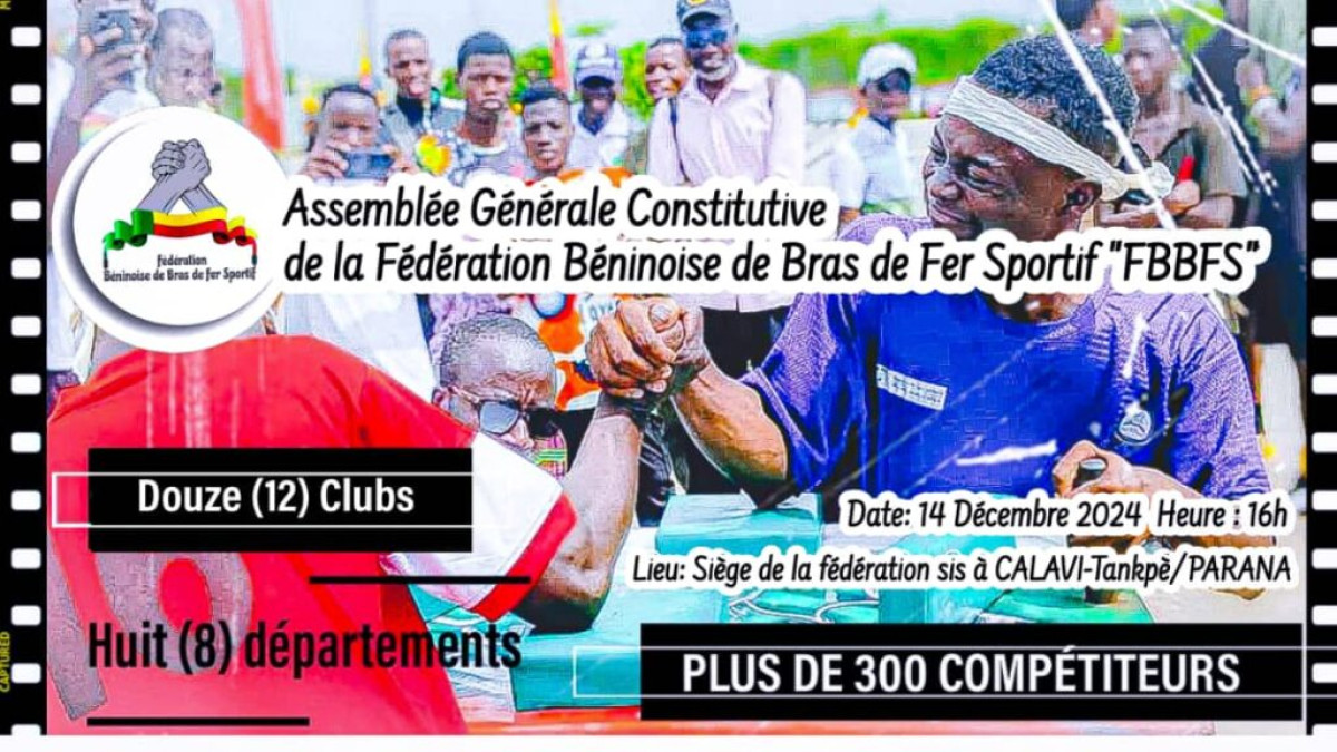 Championnat national de bras de fer sportif au bénin: c’est du 19 au 21 décembre à abomey-calavi