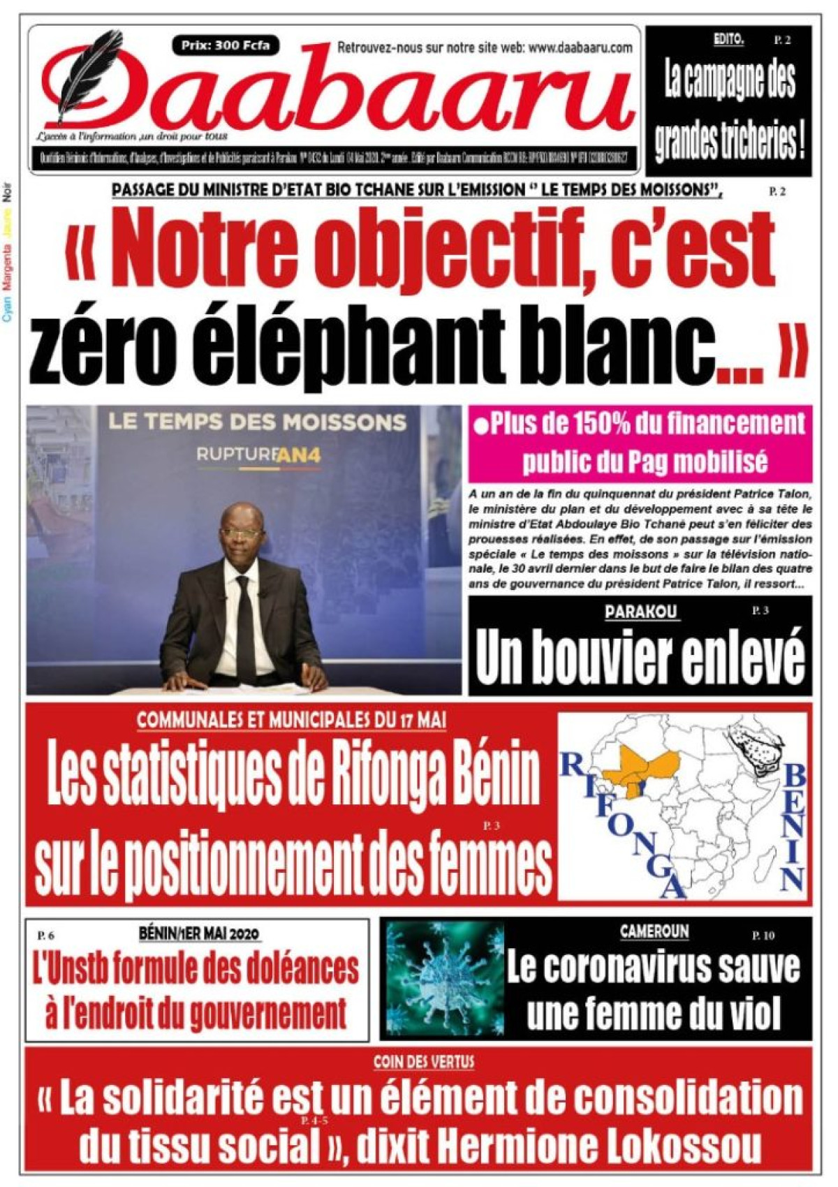 Parution du lundi 04 mai 2020