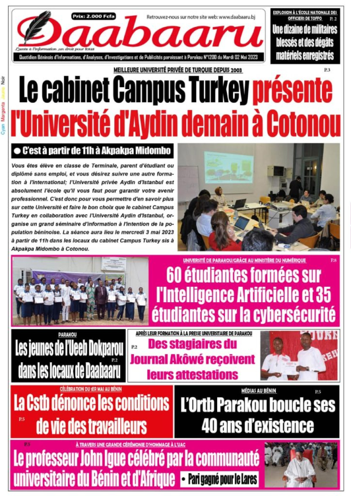 UNE DU MARDI 2 MAI 2023