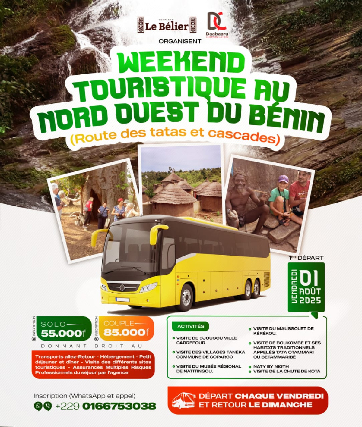 Week-end touristique au Nord-ouest du Bénin: découvrez les merveilles des localités de l'Atacora-Donga