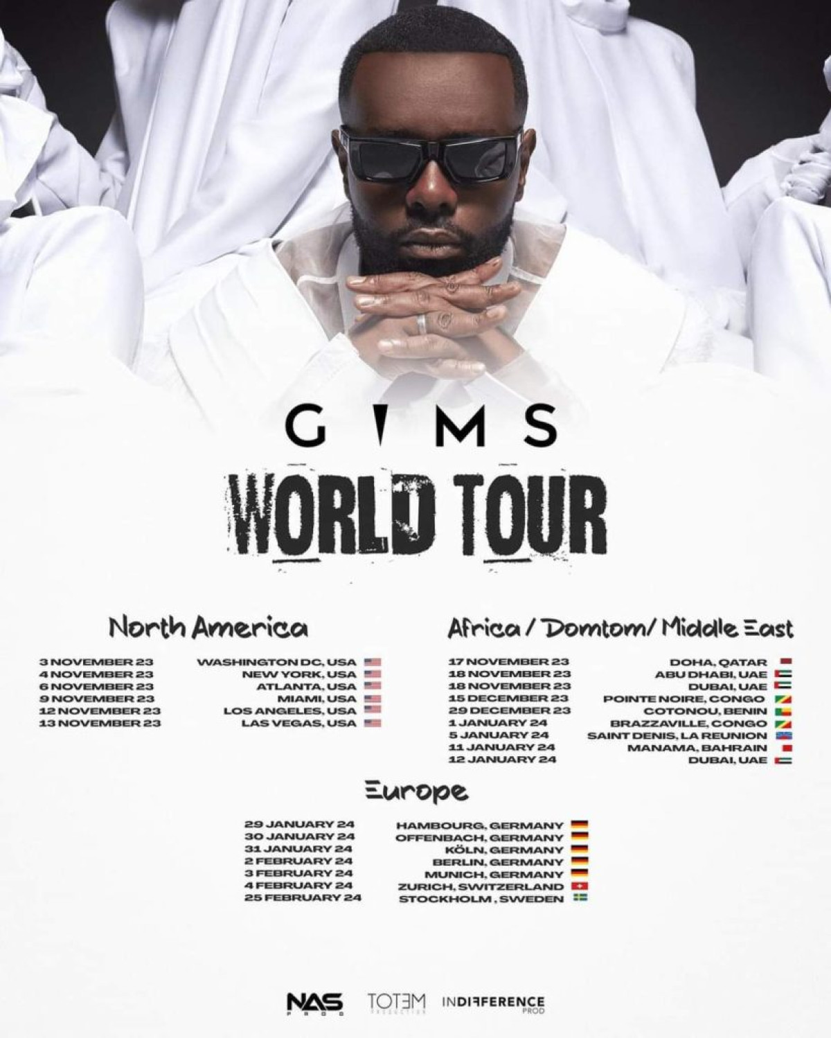 MUSIQUE : Maître Gims annoncé à Cotonou le 29 décembre