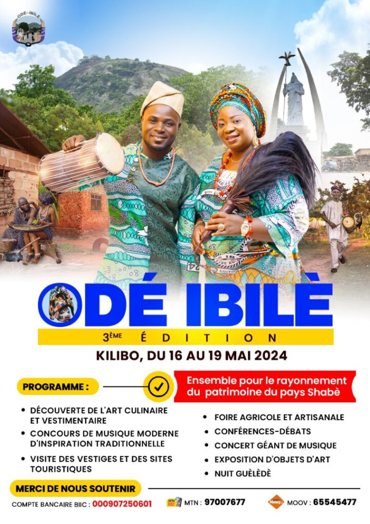 FÊTE IDENTITAIRE DES SHABÈ DU BÉNIN ET DE LA DIASPORA : Odé Ibilè, c’est du 16 au 19 mai 2024 à Kilibo