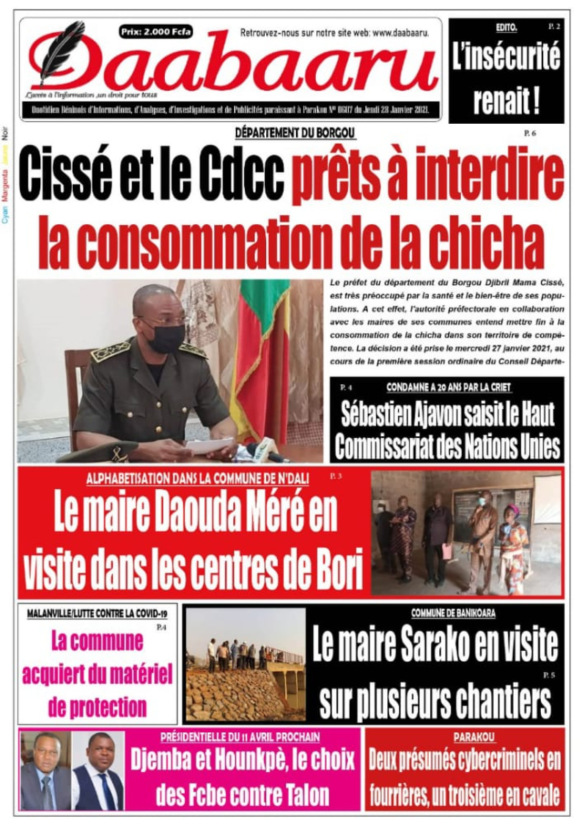 Parution du jeudi 28 janvier 2021