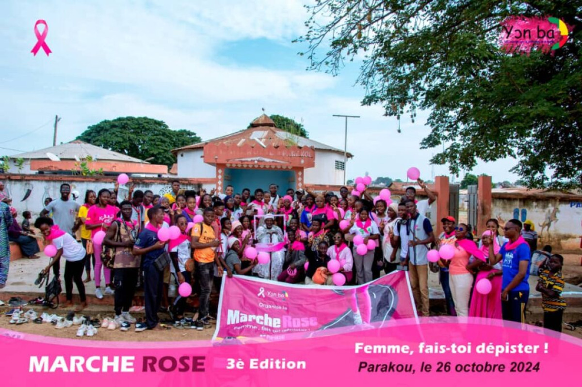 GRANDE MARCHE ROSE À PARAKOU : L’association Yonba œuvre pour la lutte contre le cancer du sein . Goura Orou Wianso et Kadiri Sanni Ogbon satisfaits de la mobilisation