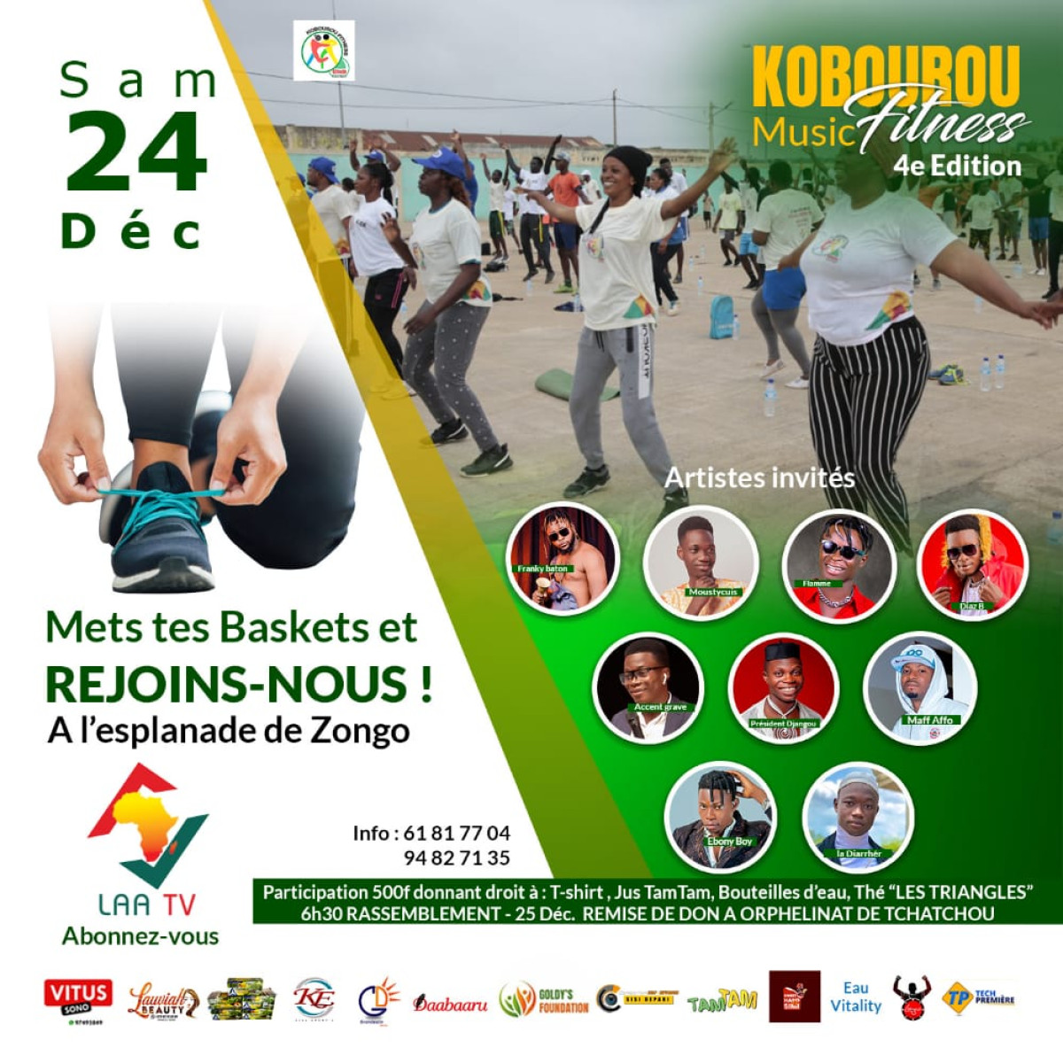 2E ÉDITION DE KOBOUROU MUSIC FITNESS À PARAKOU : Le plus grand concert sportif arrive le 24 décembre prochain
