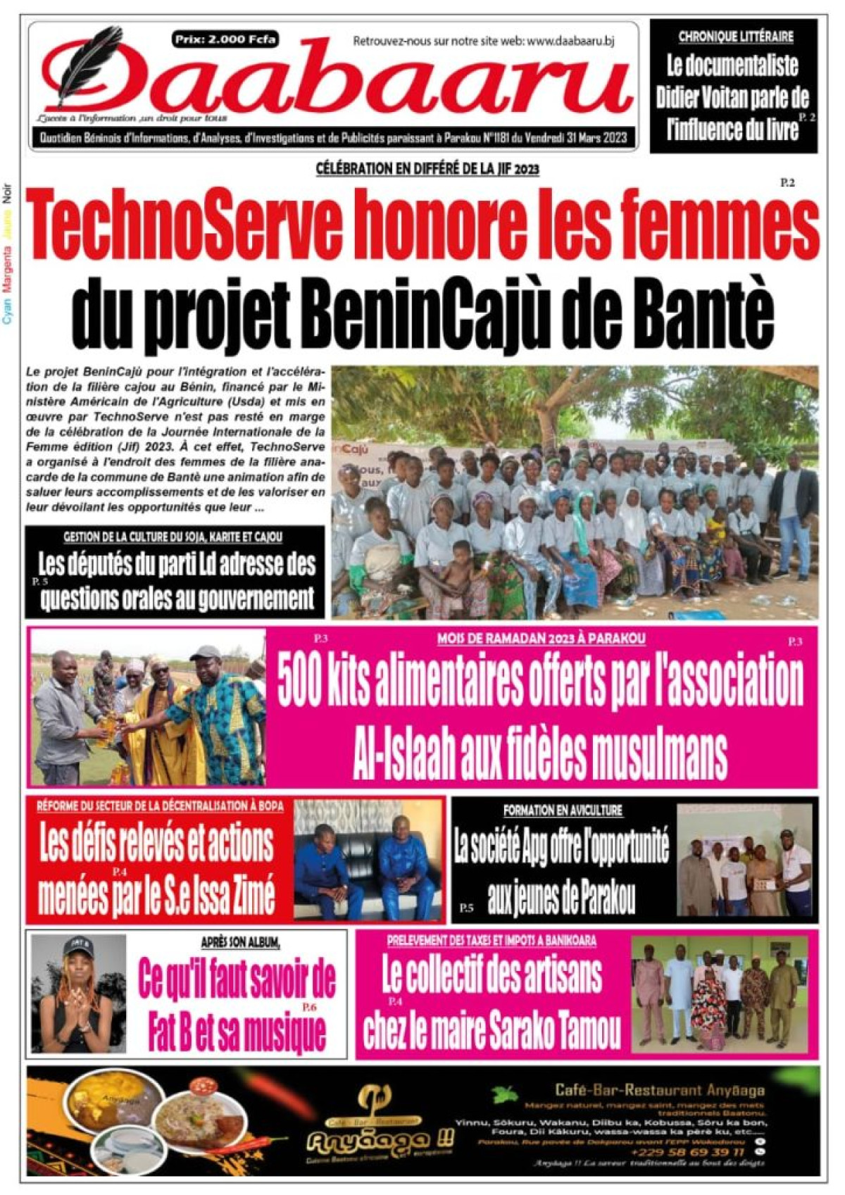 UNE DU VENDREDI 31 MARS 2023