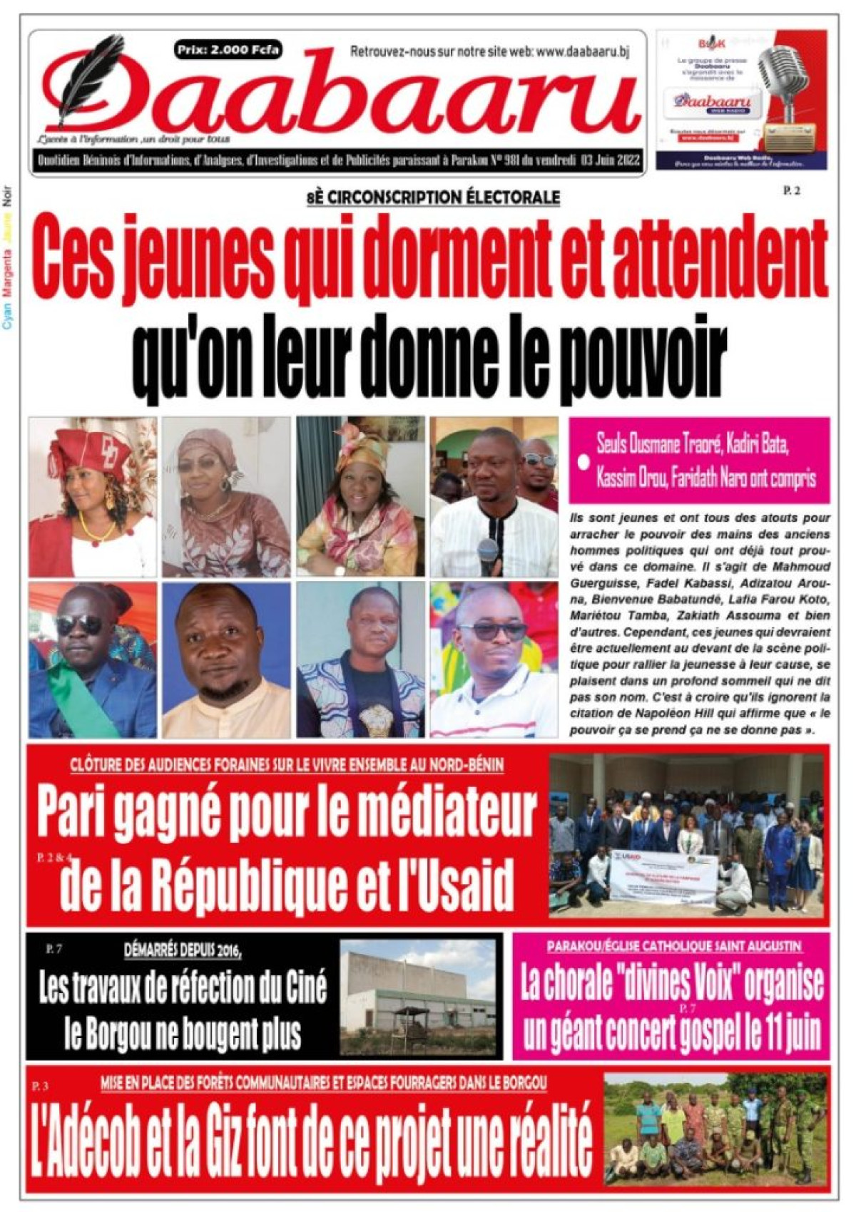 UNE DU VENDREDI 3 JUIN 2022