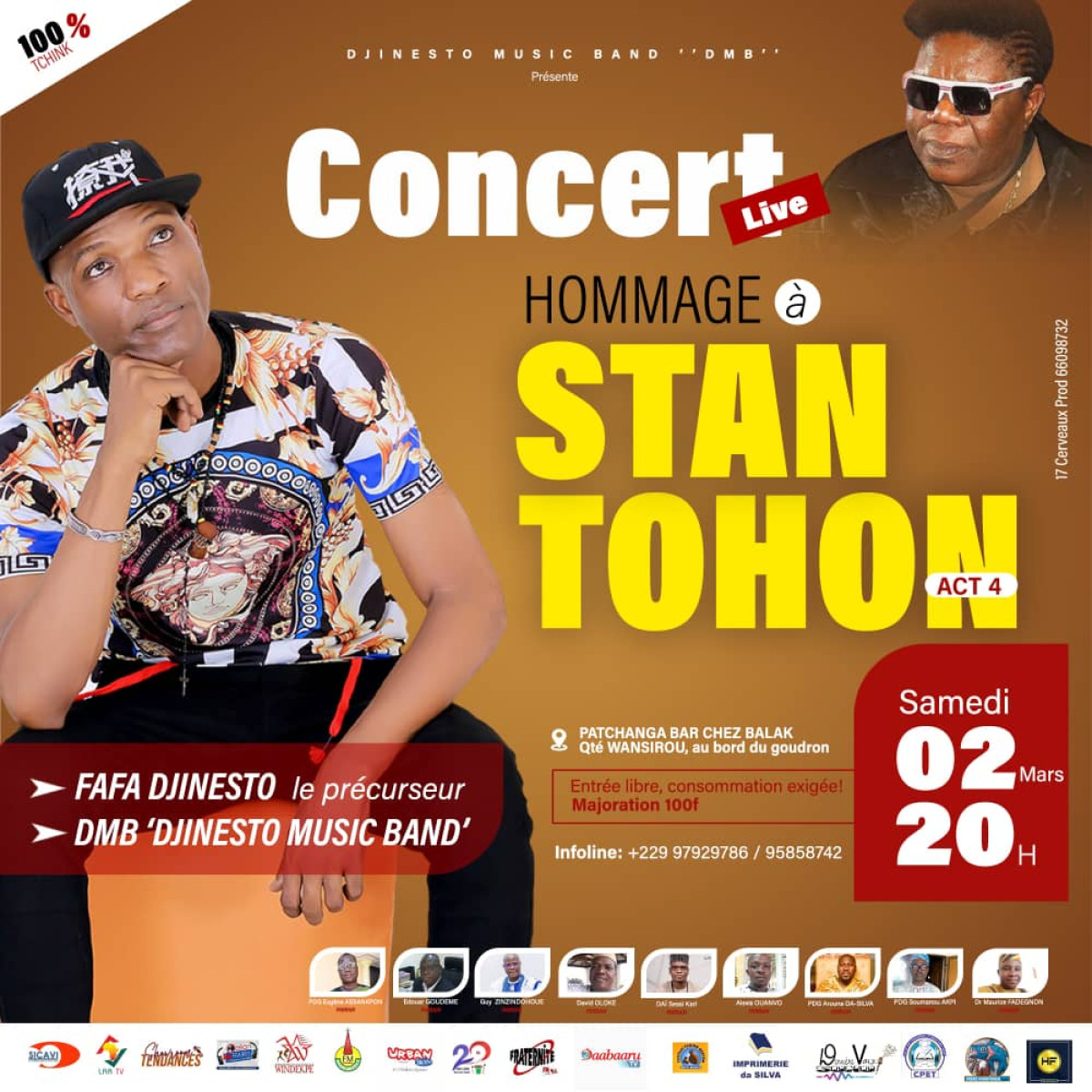 POUR RENDRE HOMMAGE À STAN TOHON A PARAKOU : Fafa Djinesto organise un concert le 2 mars