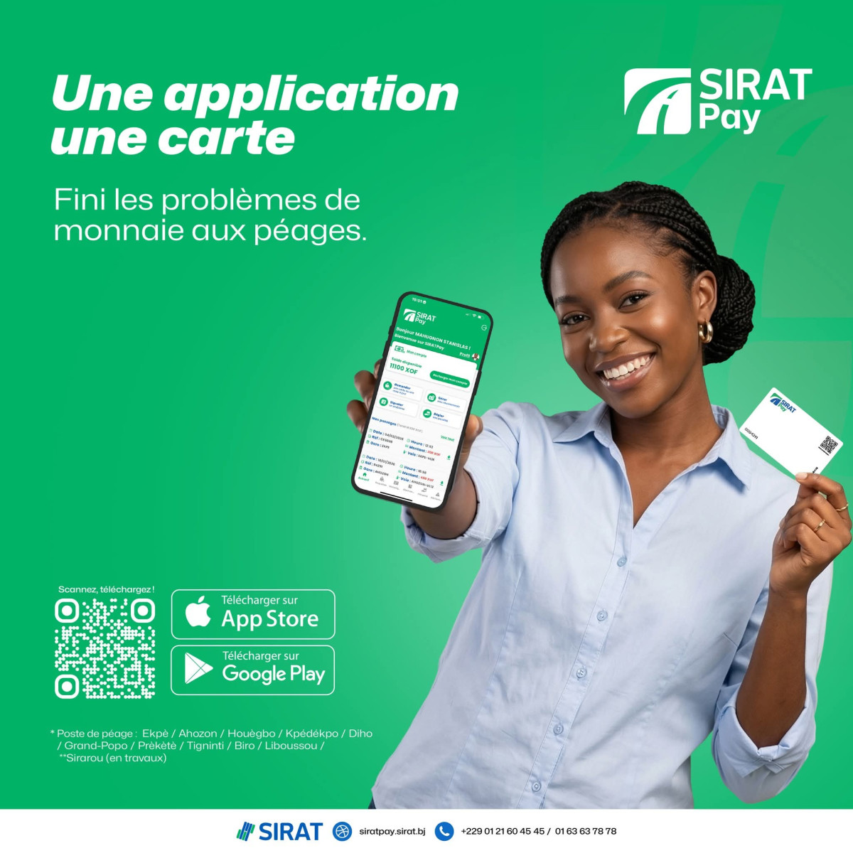 Postes de péages au Bénin: avec l'application SiratPay, finis les paiements en espèces
