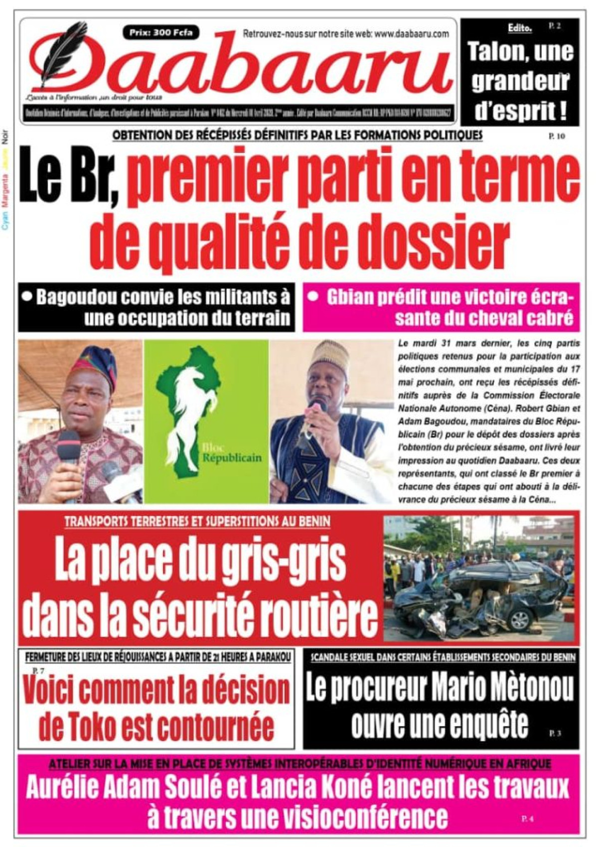 Parution du mercredi 01 avril 2020