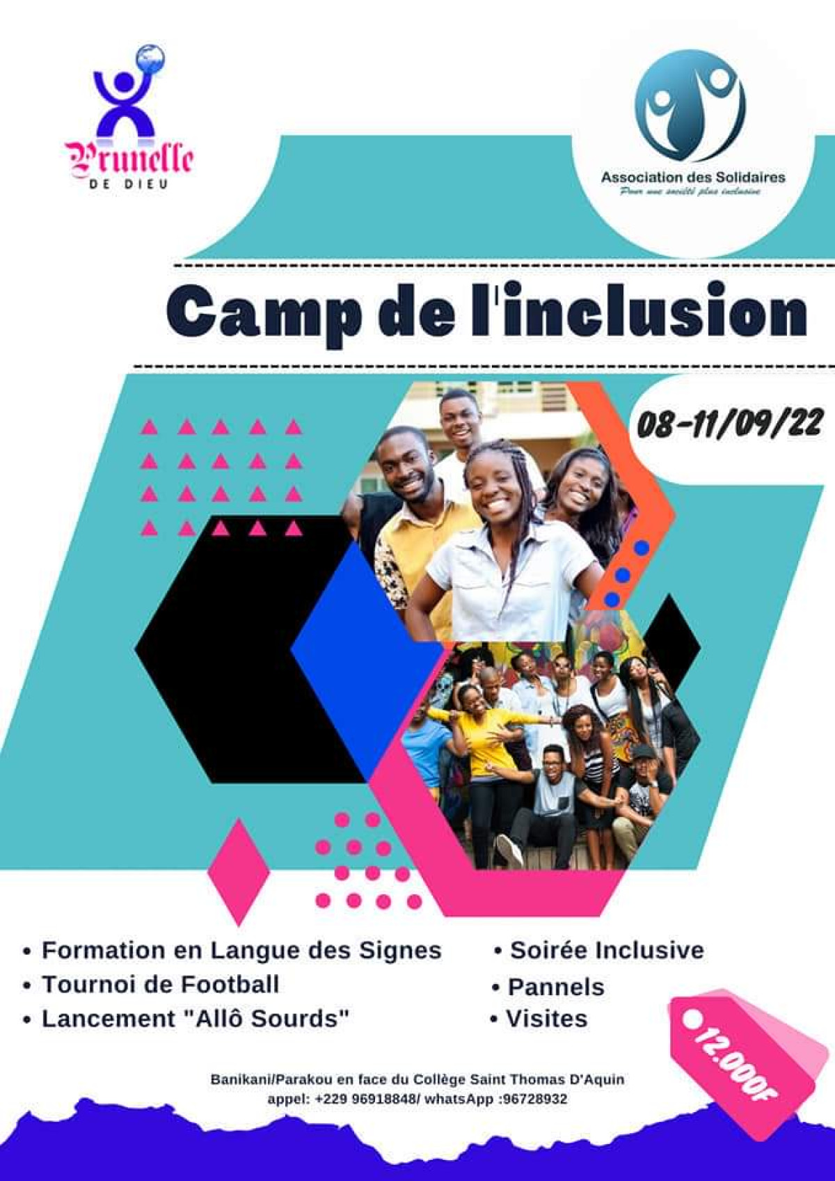 PARAKOU : Prunelle de Dieu organise un camp de l’inclusion du 8 au 11 septembre 2022