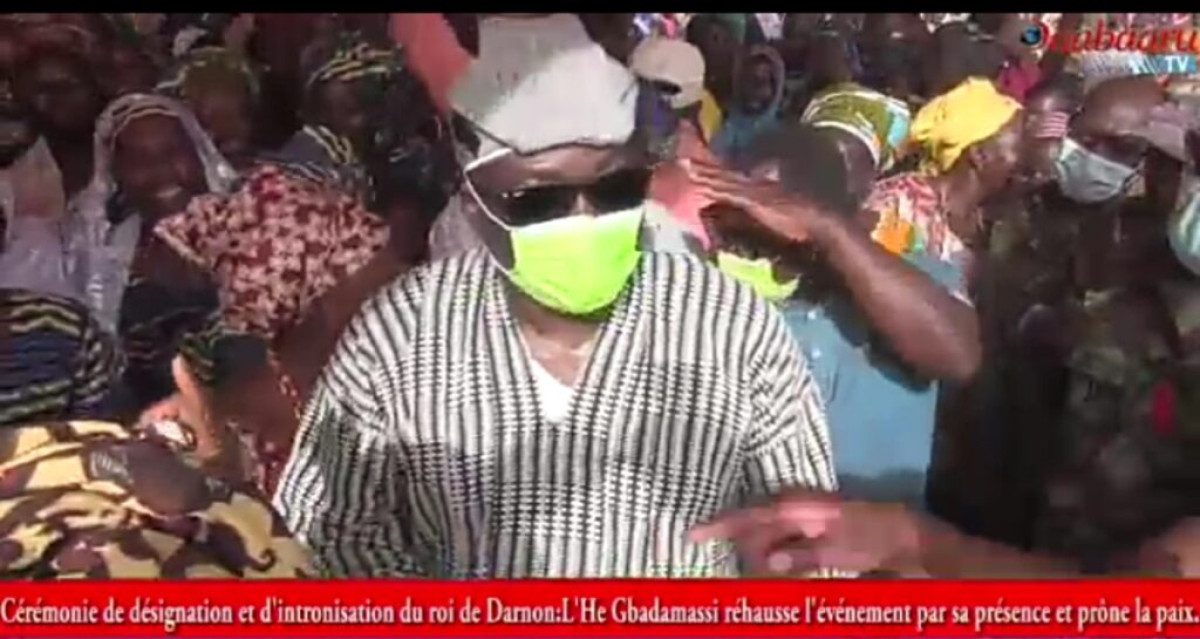 CÉRÉMONIE DE DÉSIGNATION ET D’INTRONISATION DU ROI DE DARNON: L’He Gbadamassi rehausse l’événement par sa présence et prône la paix