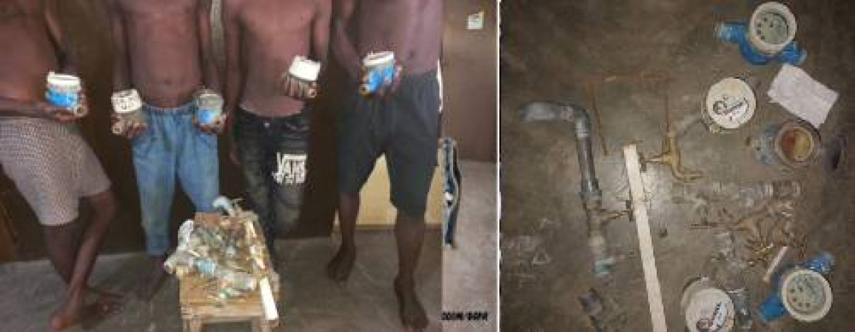 COTONOU :  Des voleurs de compteurs d&rsquo;eau arrêtés à Agla