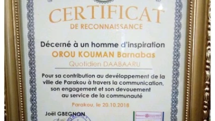10ÈME ANNIVERSAIRE DU ROTARACT CLUB PARAKOU : Le quotidien Daabaaru distingué