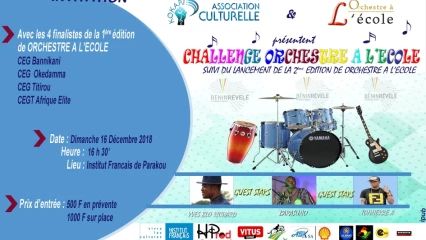 2E EDITION ORCHESTRE A L’ECOLE : Le lancement prévu pour le dimanche 16 décembre prochain