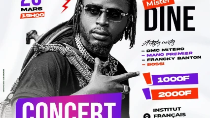 Concert live à l'institut français de Parakou: l'artiste Mister Dine sur scène le 20 mars 2026