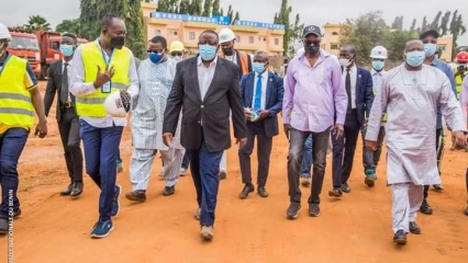 CONSTRUCTION DU NOUVEAU SIEGE DE L&rsquo;ASSEMBLEE NATIONALE DU BENIN : Louis Vlavonou apprécie l’évolution des travaux