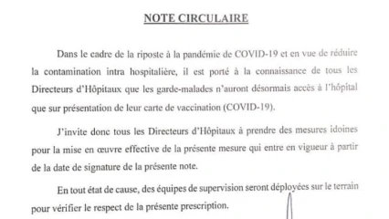 COVID-19 : Les garde-malades sommés de présenter leur carte de vaccination avant l&rsquo;accès à l&rsquo;hôpital