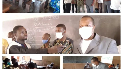 KOUANDE/BEPC SESSION DE JUIN 2021: Le maire Kouandé-Sounon a lancé les épreuves au Ceg1