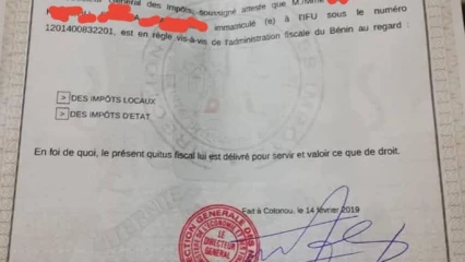 LÉGISLATIVES DE 2023 AU BÉNIN : Voici les conditions pour obtenir le quitus fiscal